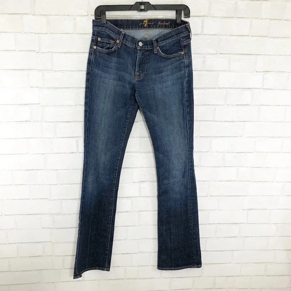 7 For All Mankind Medium Wash Bootcut Jeans Women's Waist Size 29 - Picture 1 of 7